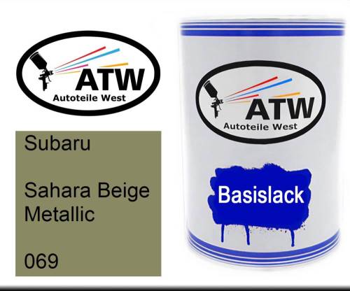 Subaru, Sahara Beige Metallic, 069: 500ml Lackdose, von ATW Autoteile West.